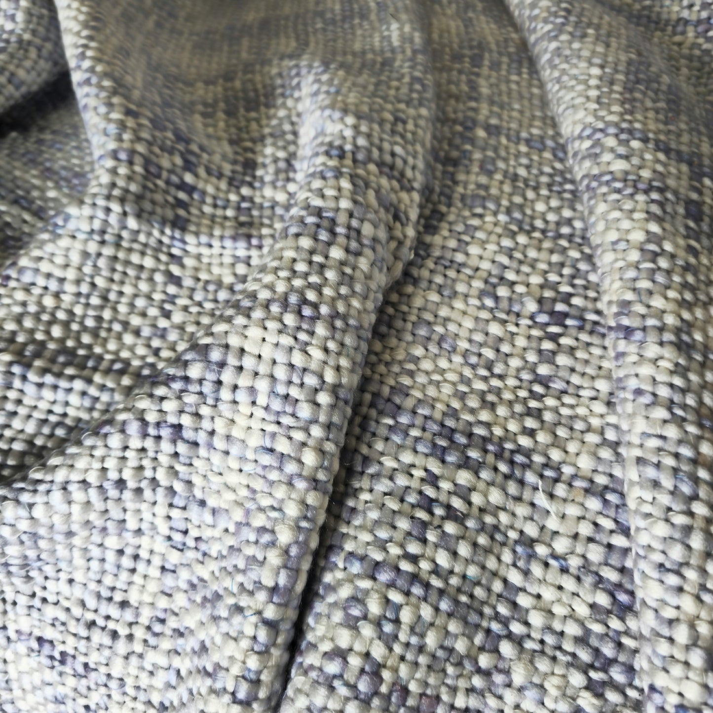 Lavender And White Acrylic Sofa Throw