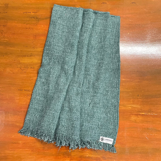 Handwoven Solid Peacock Green Slub Cotton Sofa Cover – Soft and Durable