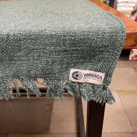 Handwoven Solid Dark Gray Slub Cotton Sofa Cover – Soft and Durable