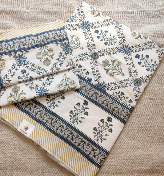 Jaipuri cotton bedsheet 90x108 India