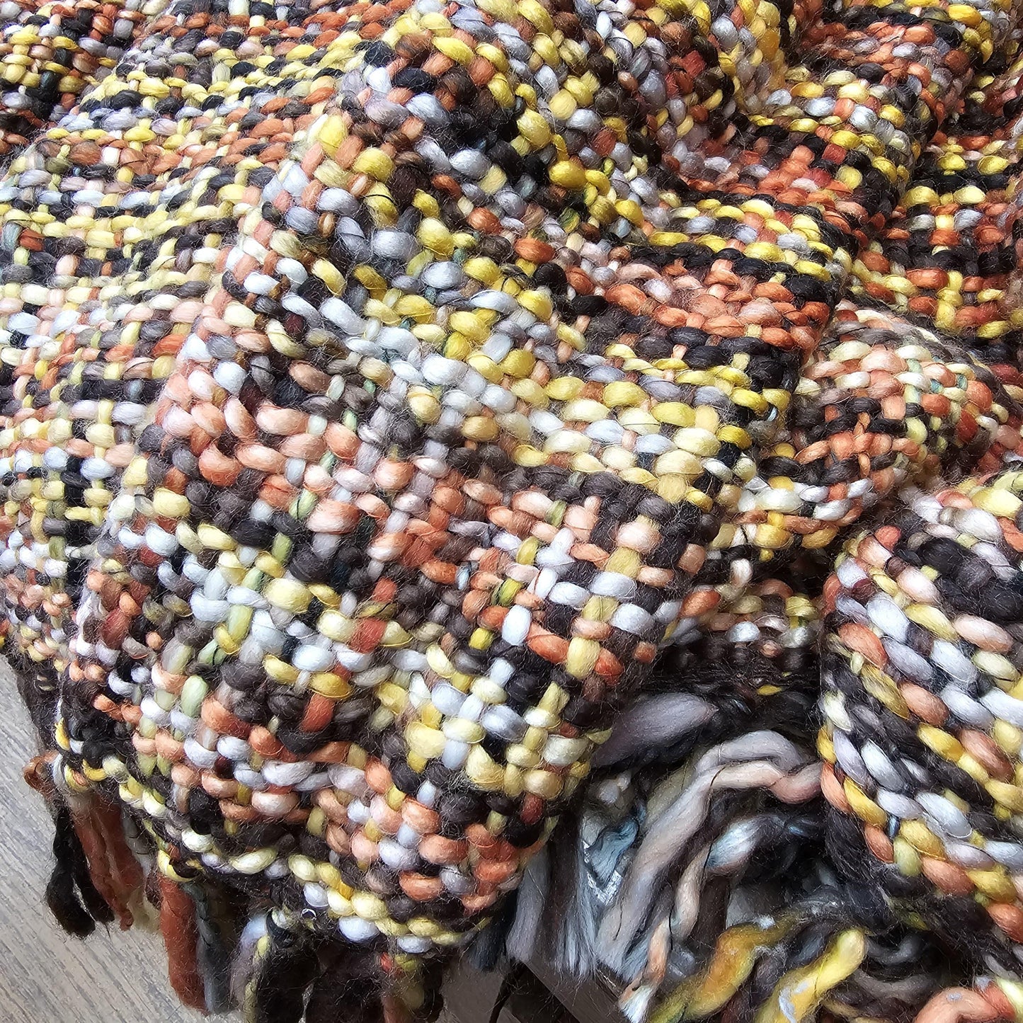 Yellow Acrylic Sofa Throw with Grey Tint – Soft, Stylish & Cozy | Varsaca