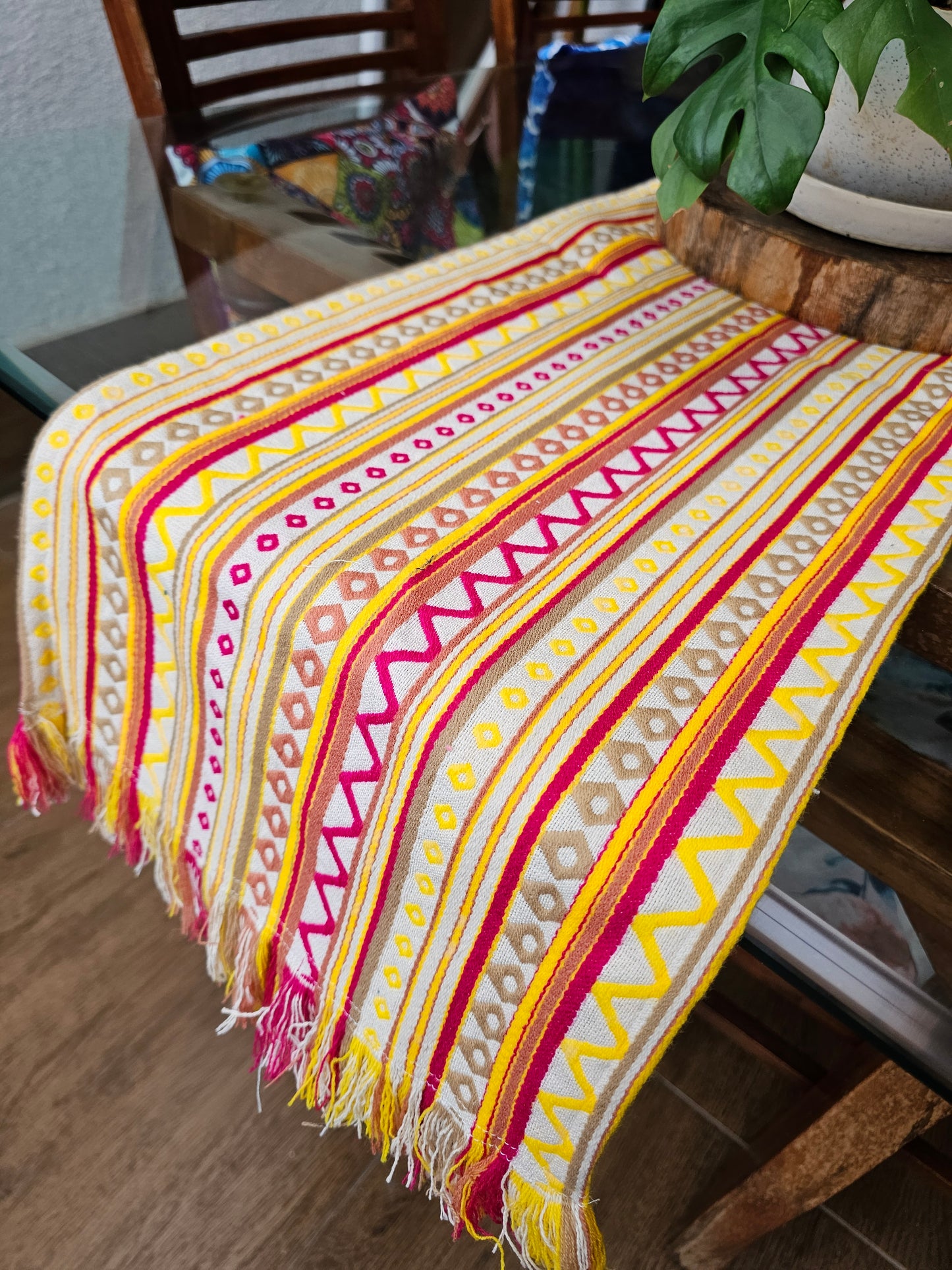 Yellow Cotton Festive Table Runner