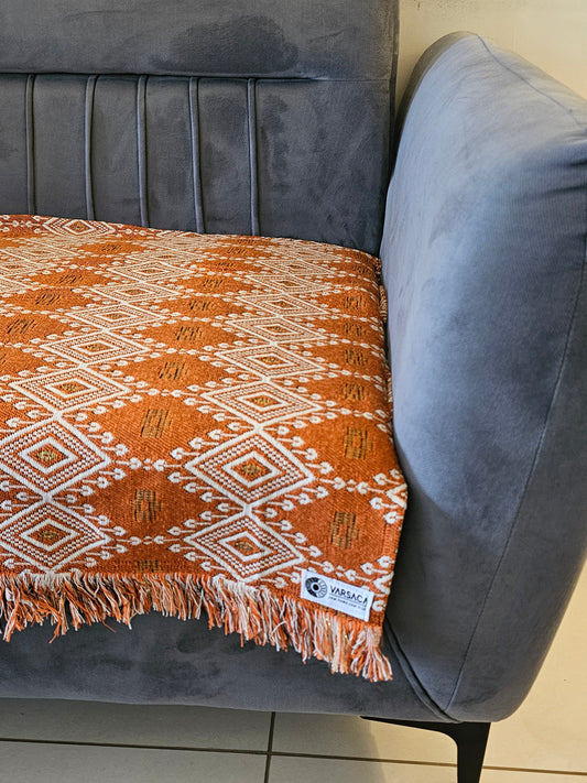 ethnic handloom cotton sofa throw