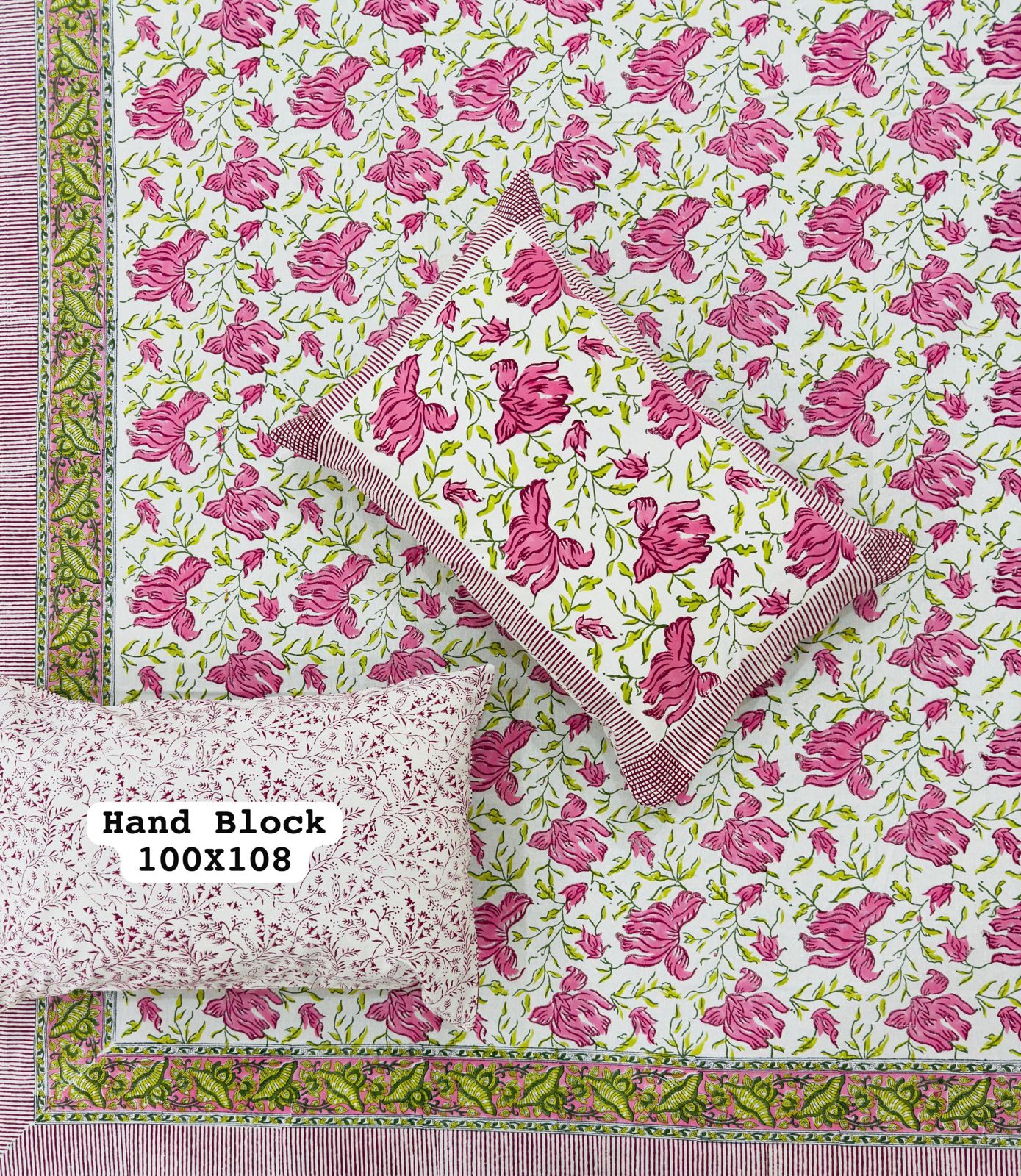 handmade cotton bedsheets with floral print