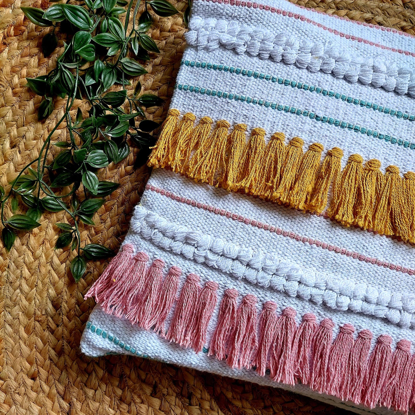 handwoven boho pillow cover