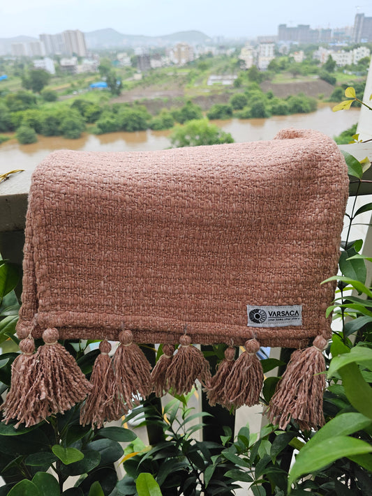 handwoven slub cotton table runner India