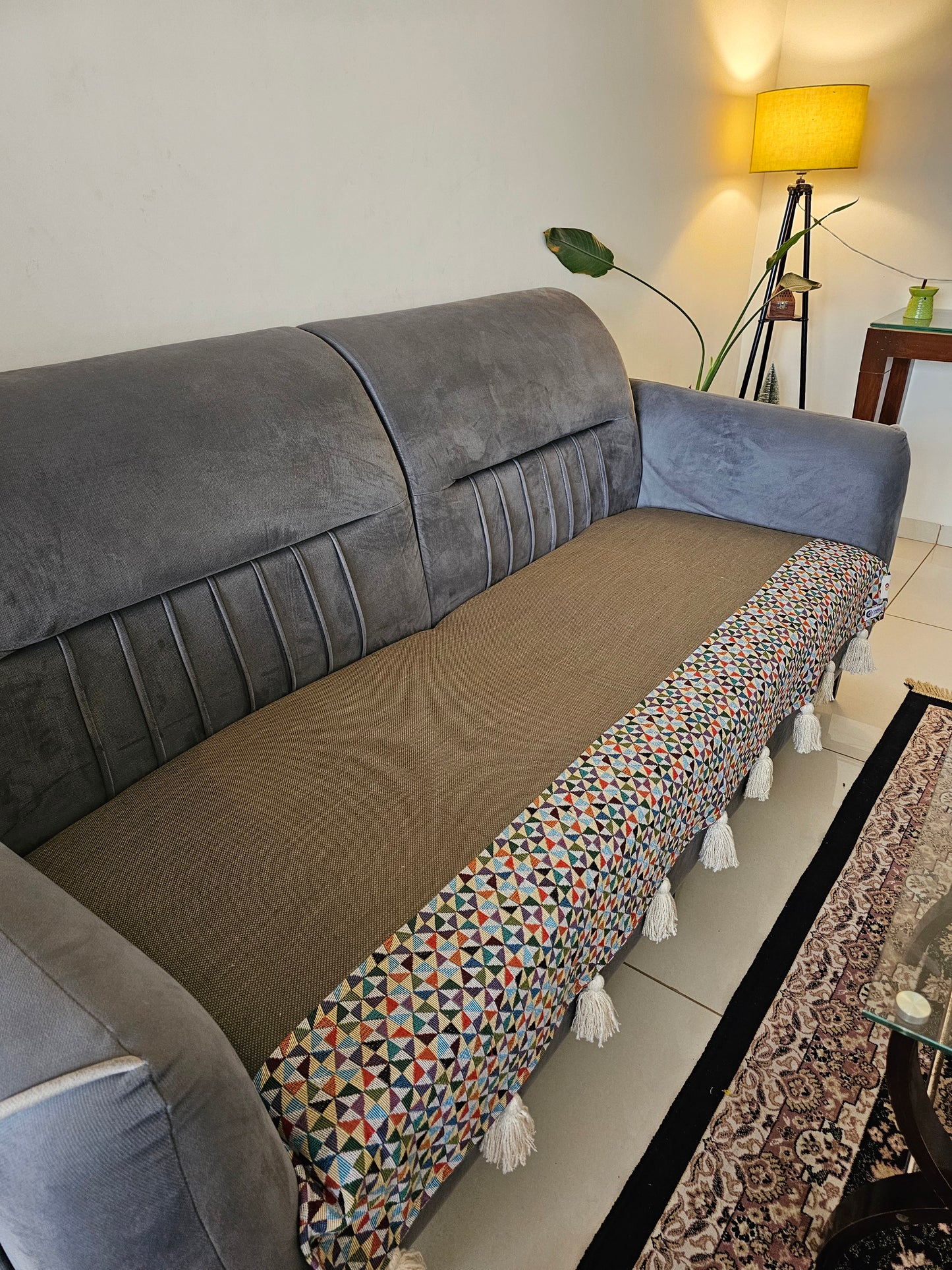 jacquard border sofa cover