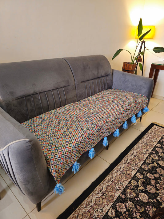 pinterest-worthy blue sofa cover