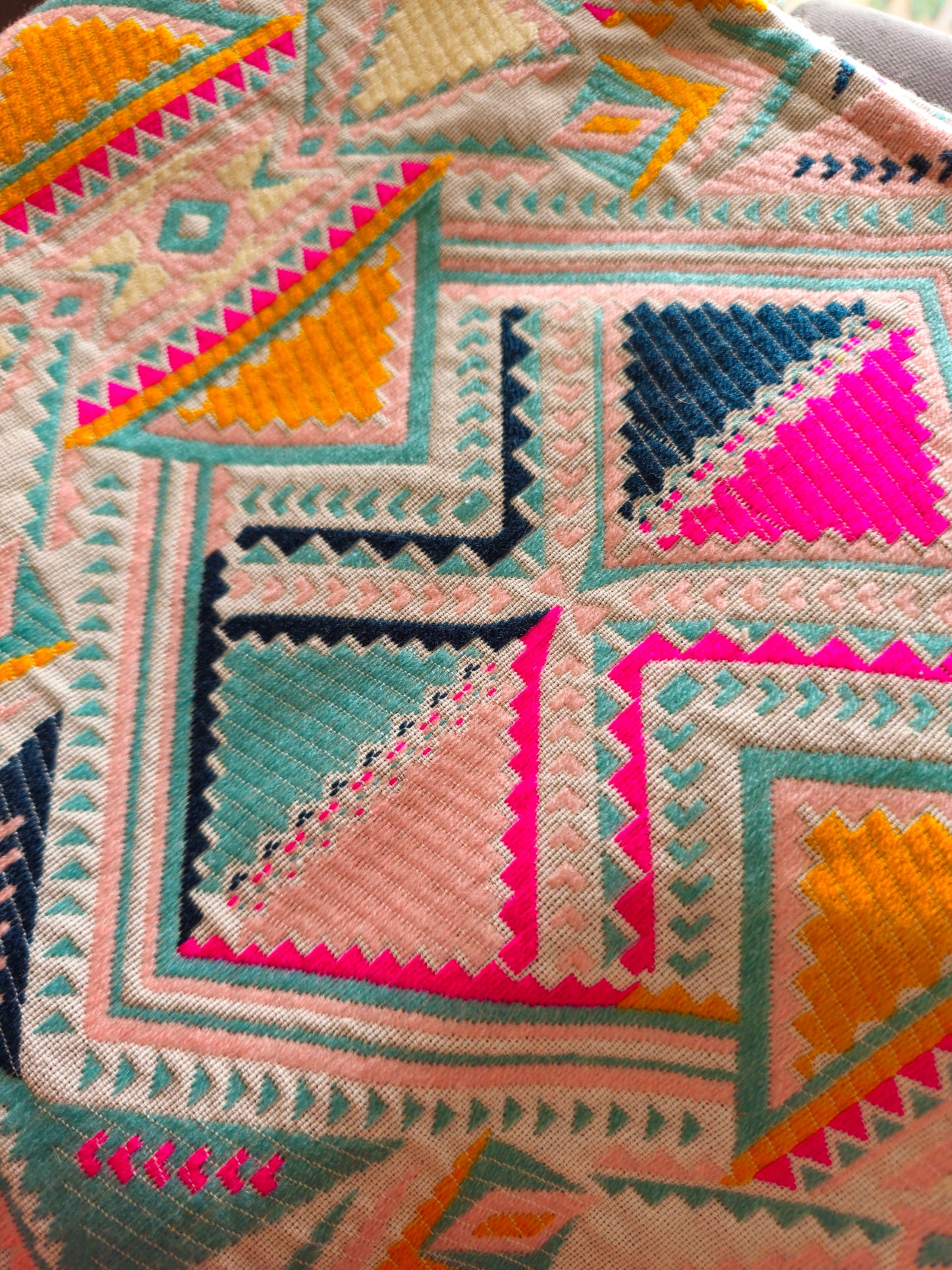 soft pastel geometric slipcover