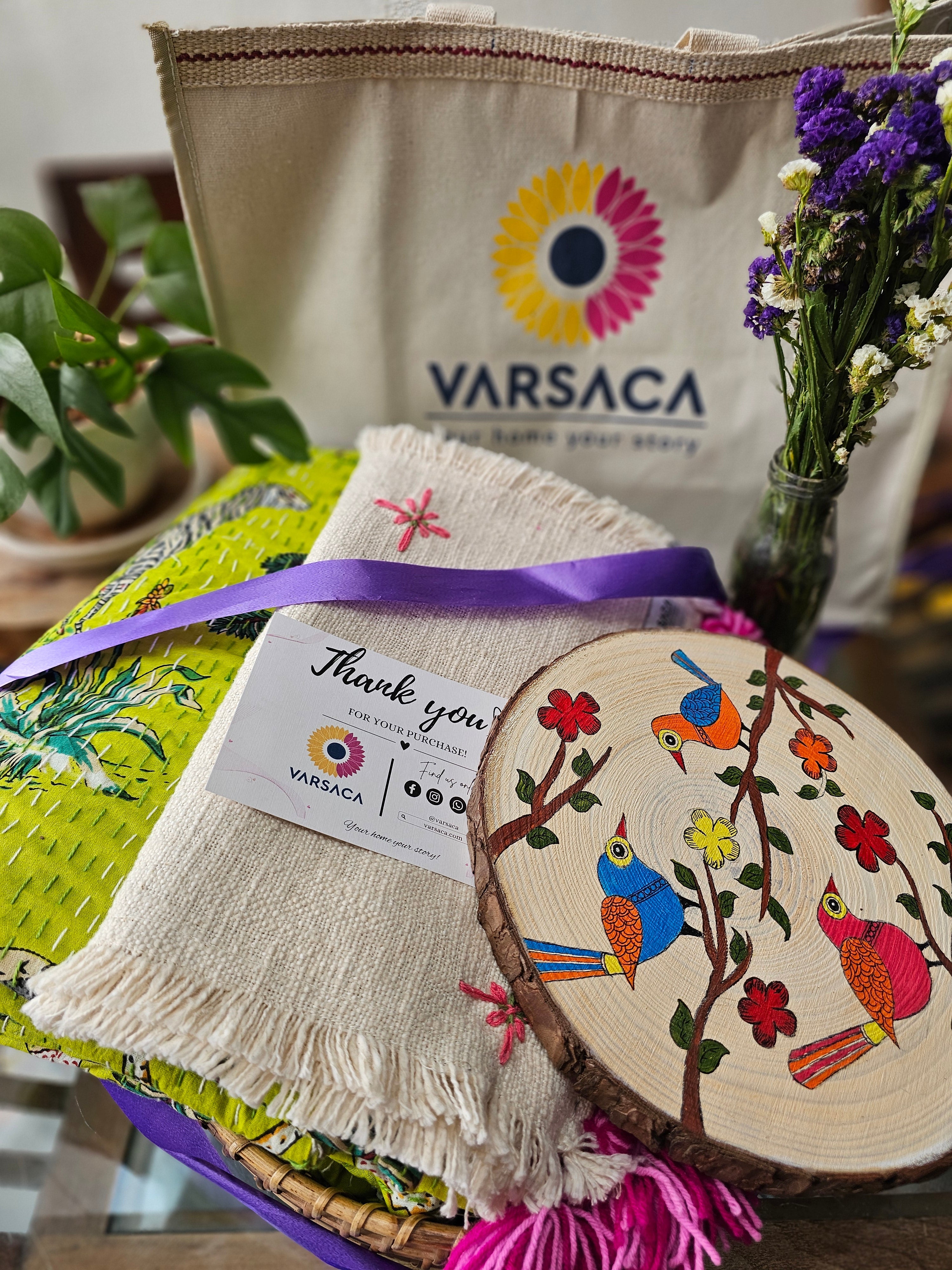Handcrafted home furnishings including table covers, cushion covers, curtains, and bedcovers – Varsaca