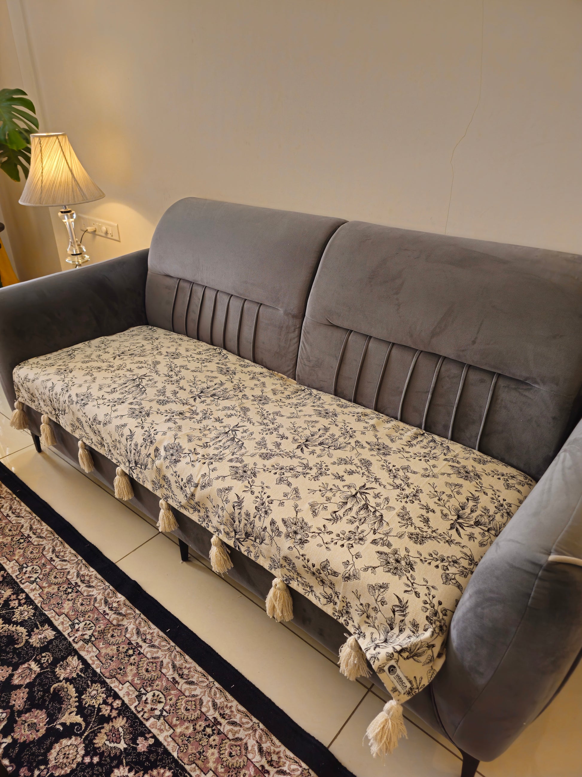 100% cotton sofa cover white