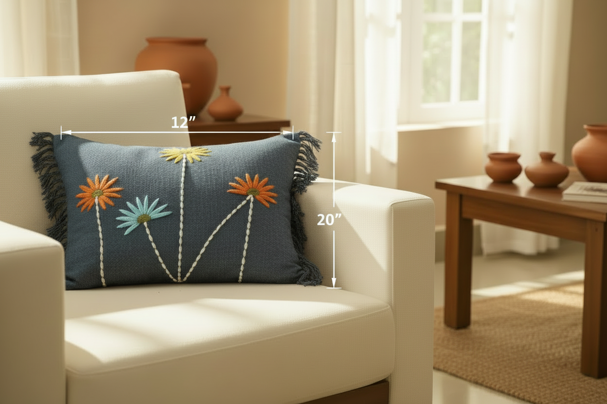 12 x 20 inch Hand-embroidered_navy_blue_jute_cotton_sofa_cover_with_floral_design_thick_premium_fabric_2b1c7486-c347-4730-8fb0-7d3dede8abd9