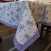 White And Purple Floral Printed Pure Cotton Table Cover