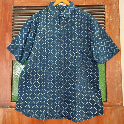 Natural Indigo Dyed Pure Cotton Men's Shirt