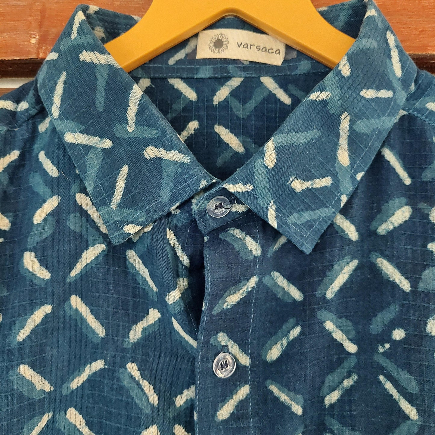 Natural Indigo Dyed Pure Cotton Men's Shirt