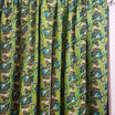 Handmade Kantha Work Green Leaves Print Blackout Curtain | Single