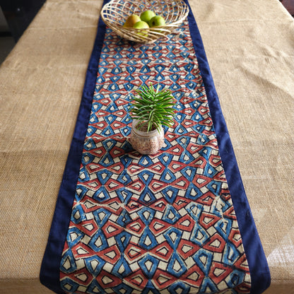 Ajrakh Block Printed Handmade Cotton 6 Seater Table Runner