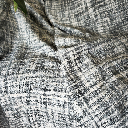 Soft Grey and White Acrylic Sofa Throw | Handwoven Soft Blanket