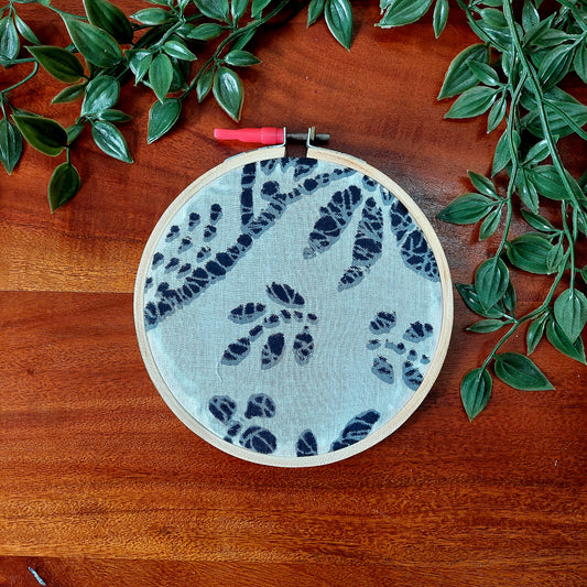 Black And White Printed Embroidery Hoop Wall Decor