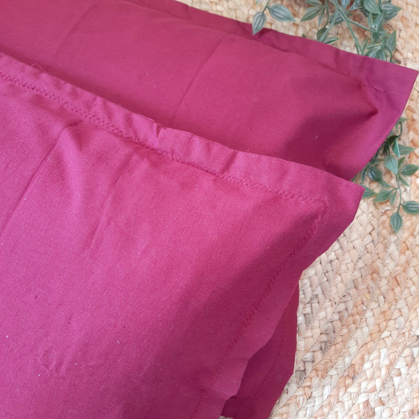 Maroon Cotton Pillow Cover Set of 2 – Soft, Breathable, and Durable