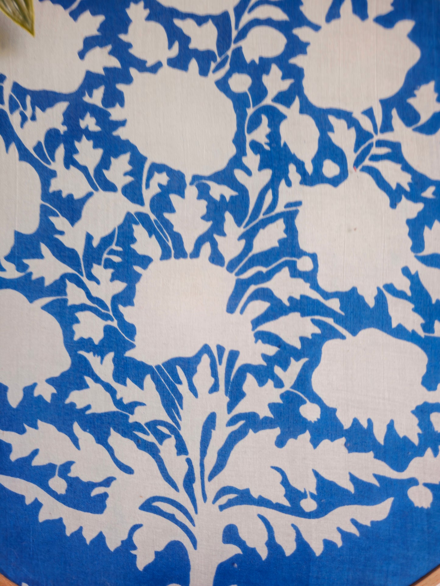 Blue Floral Embroidery Hoop | Upcycled Fabric | Handmade Wall Decor