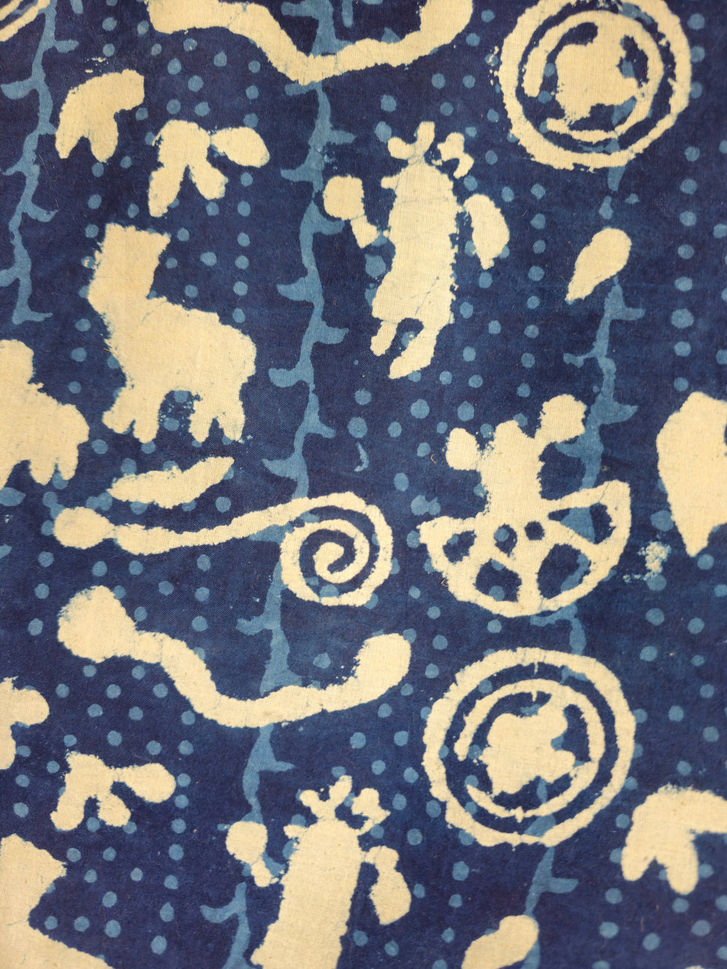 Indigo Blue Dabu Print Embroidery Hoop – Upcycled Fabric | Multiple Sizes