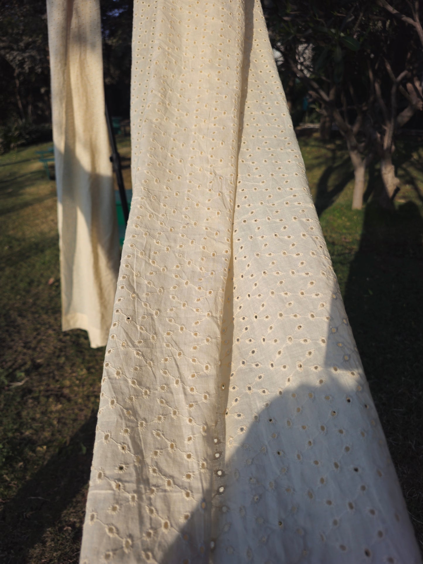 Chikankari & Schiffli Sheer Curtains | 100% Pure Cotton Voile | Handcrafted White Embroidered Drapes