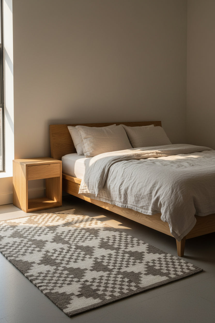 2x4 Off-White & Muddy Wool Rug