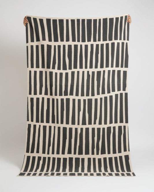 4x6 Monochrome Color-Block Rug