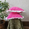 Bandhani Pattern Handcrafted Cushion Cover With Frills