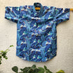 Blue Banana Leaves Unisex Cotton Shirt