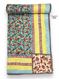 Blue & Red Reversible Mul Cotton Dohar – Hand Block Printed King Size, Machine Washable (90×108″)