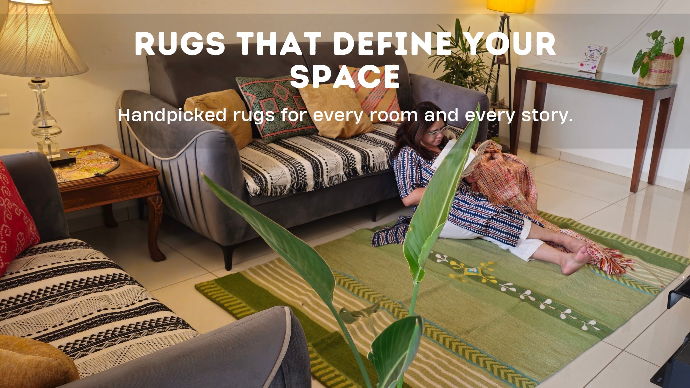 Explore all types of handcrafted rugs by Varsaca – from boho to traditional Indian styles, made using sustainable wool and cotton, including tufted, flatweave, and statement pieces for every space.
