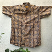 Brown Kalamkari Print Unisex Cotton Shirt
