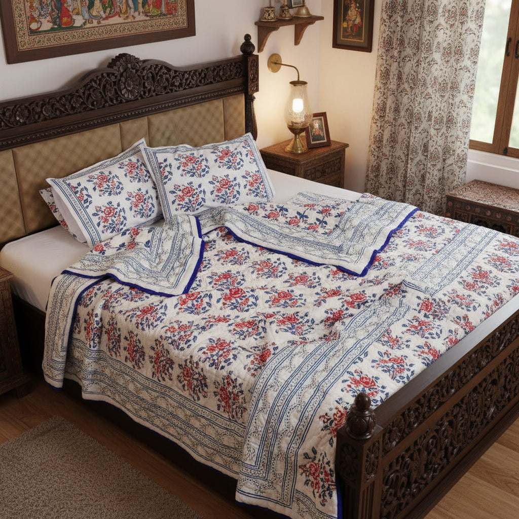 Classic Floral King Bedspread