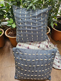 Dark Grey Slub Cotton Cushion Cove