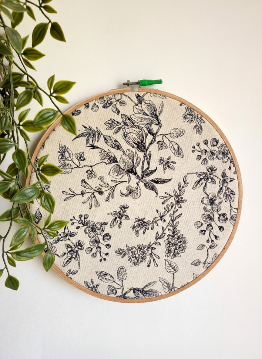 Elegant Handloom Embroidery Hoop Wall Art