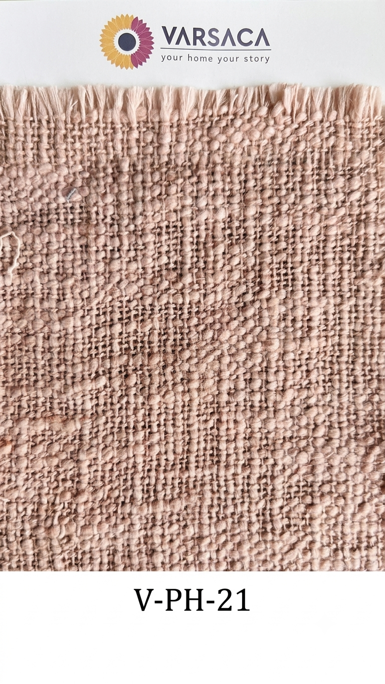 Plain Handloom Solid Swatches | Heavy-Weight Cotton-Jute Samples | Upholstery & Curtain Planning