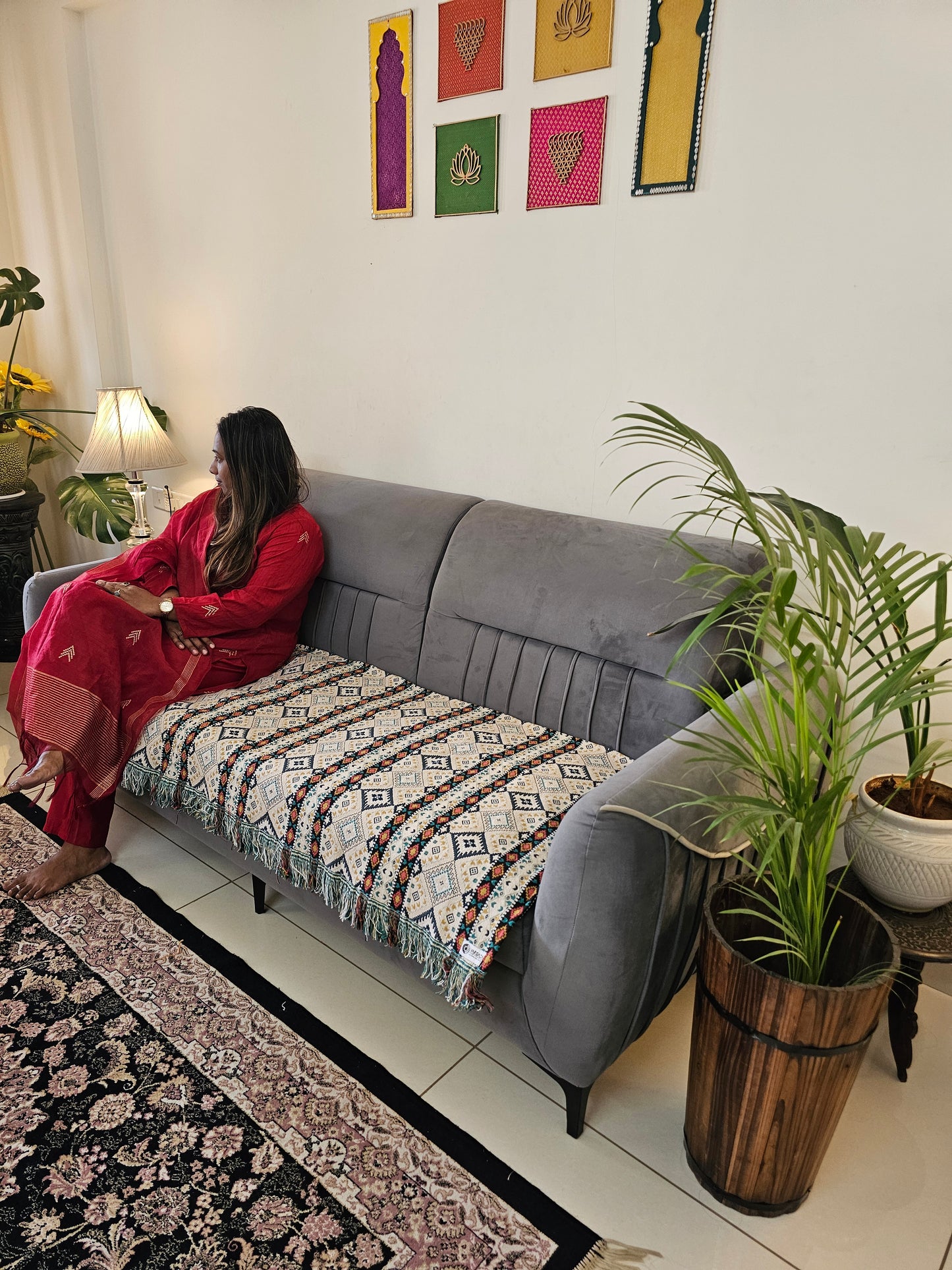 Handloom Thick Cotton Sofa Cover