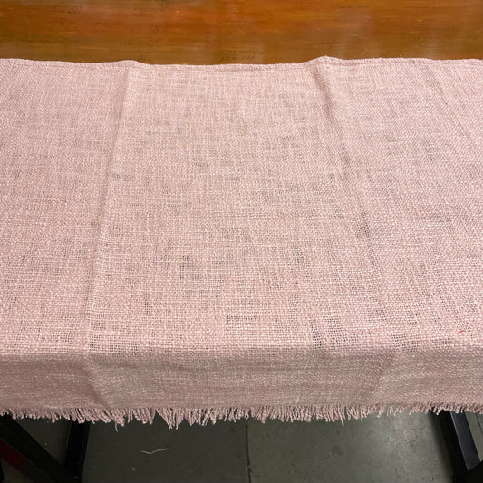 Handwoven Solid Light Pink Slub Cotton Sofa Cover – Soft and Durable