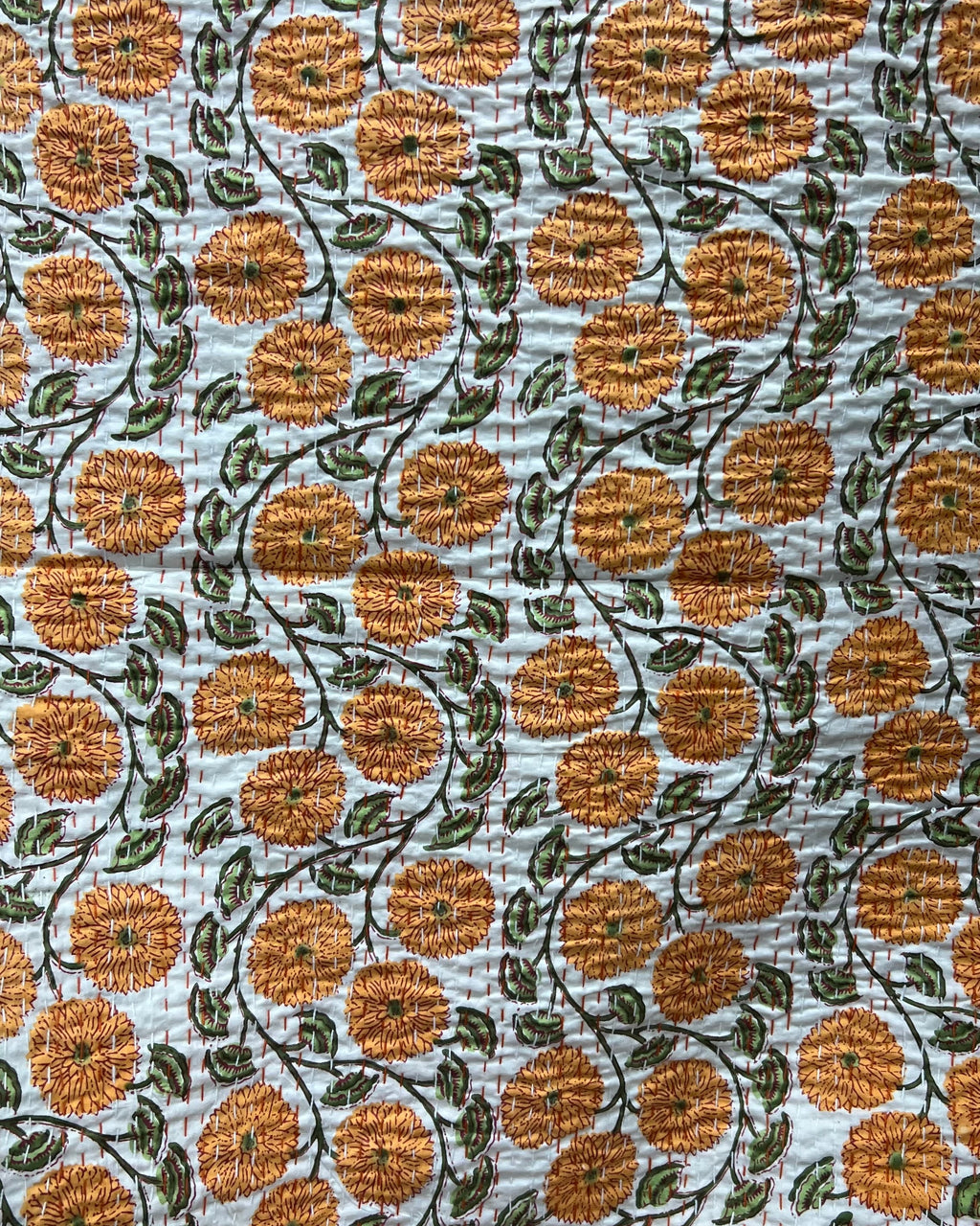Handmade Kantha Quilt | Purple Floral Motif Cotton Reversible Bedcover