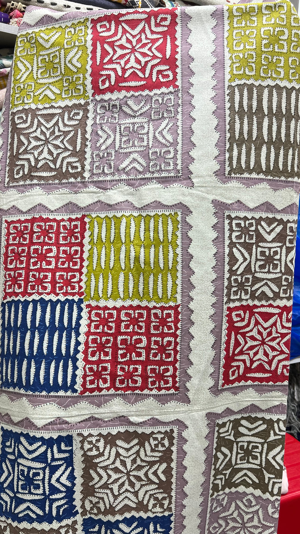 Traditional Indian Patchwork Pure Cotton Bedding | Handcrafted Kantha single Bed sheet (58x88 inch) with Pillow Covers