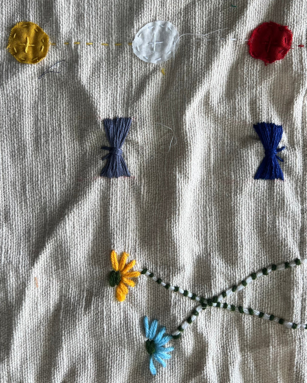 Embroidery Cotton Fabric Swatch