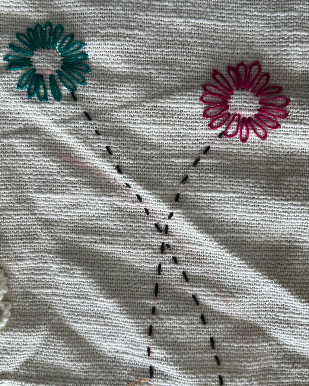 Embroidery Cotton Fabric Swatch