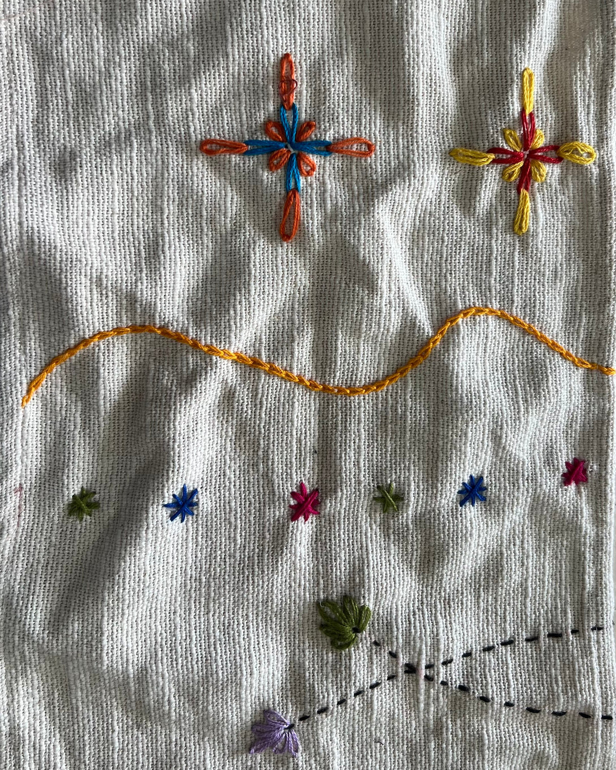 Embroidery Cotton Fabric Swatch
