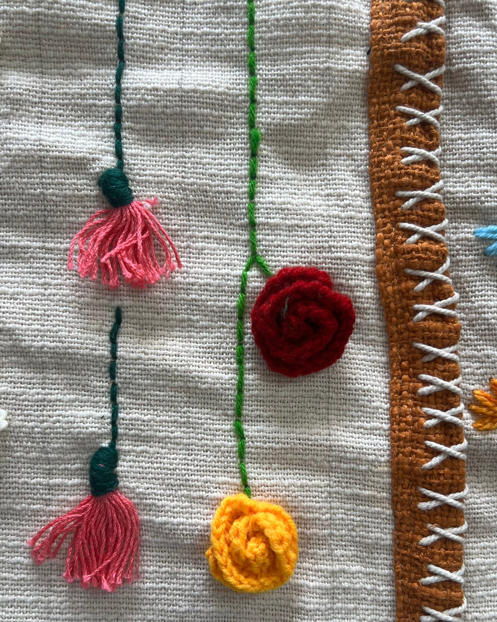 Embroidery Cotton Fabric Swatch