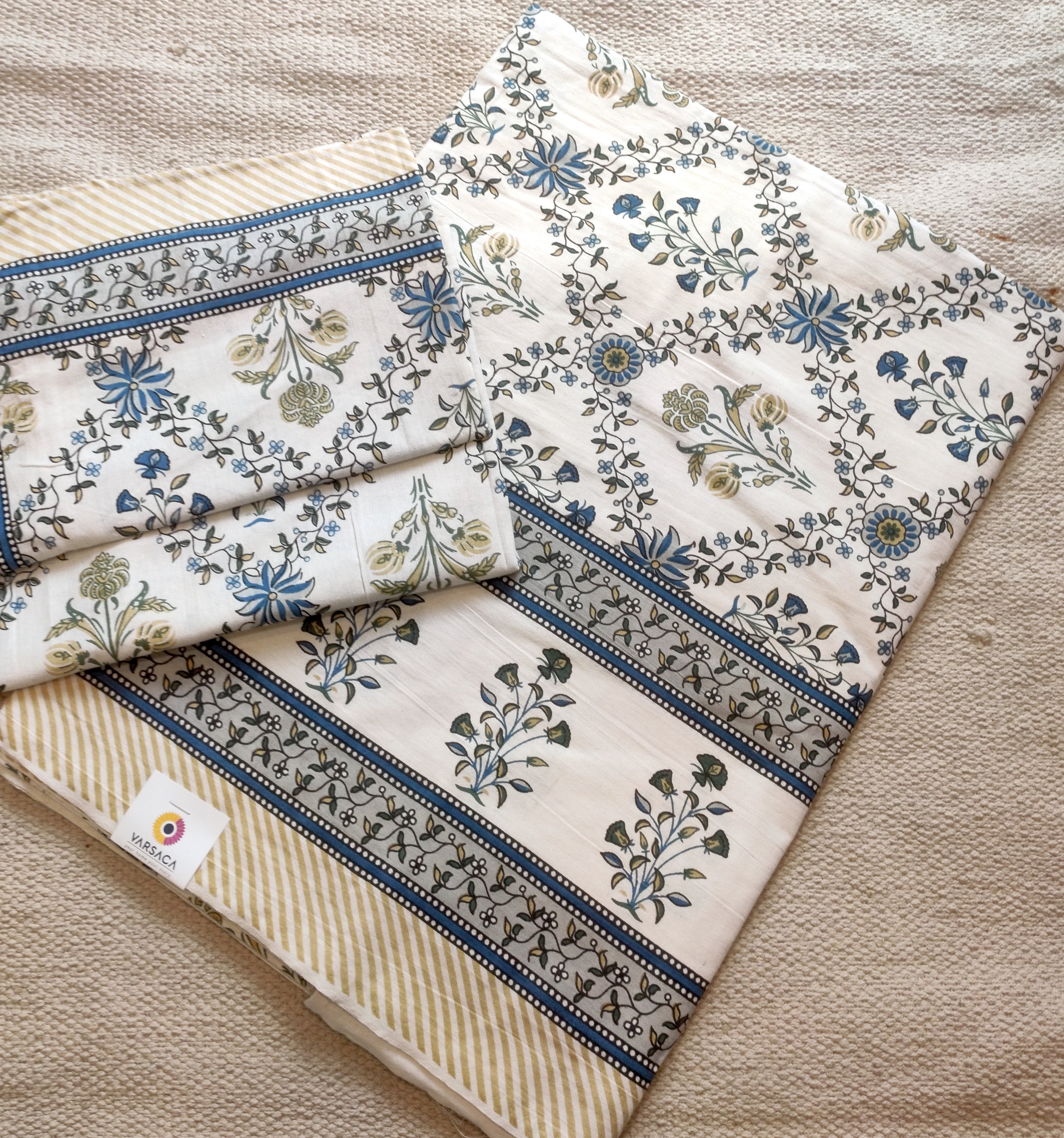 Jaipuri cotton bedsheet 90x108 India