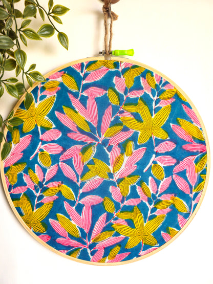 Multicolour Leaves Floral Embroidery Hoop