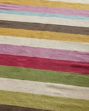 8.8 x 2.5 ft Multistripe Wool Runner Rug | Multicolor Striped Rug