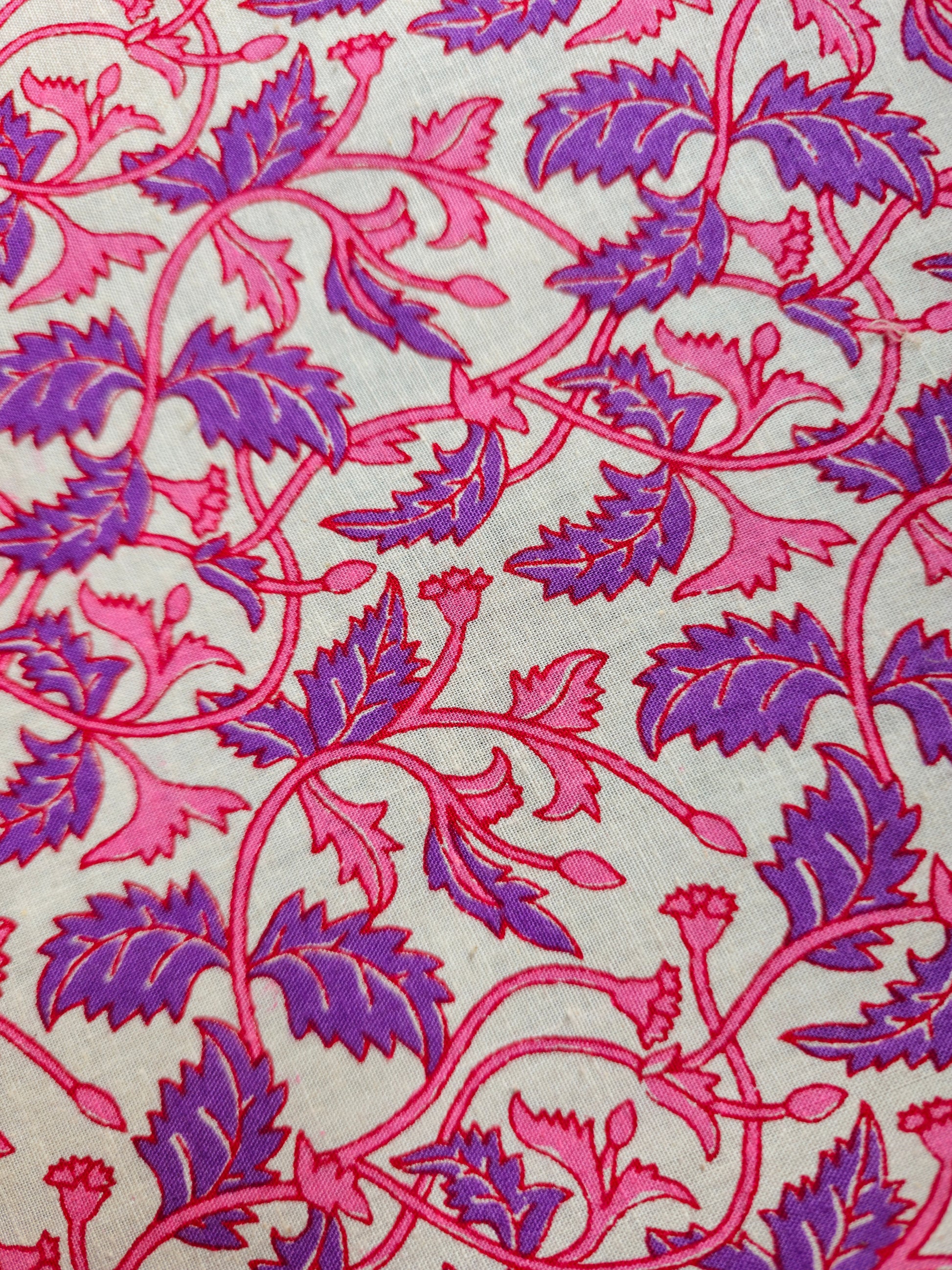 Pink Floral Embroidery Hoop upcycled fabric